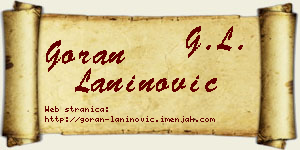 Goran Laninović vizit kartica